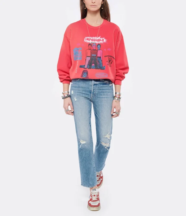 Nouvelle tendance MOTHER Sweatshirt The Drop Square Coton Think Sideways 5