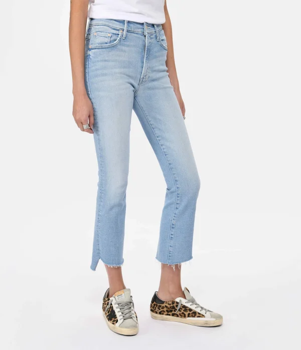 Authenticité garantie MOTHER Jean The Insider Crop Step Fray Denim Bleu Limited 5