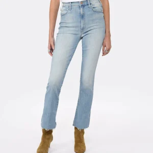 MOTHER Jean The Hustler Ankle Fray Denim Bleu Crossroads boutiqued en ligne 16