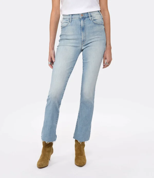 MOTHER Jean The Hustler Ankle Fray Denim Bleu Crossroads boutiqued en ligne 5