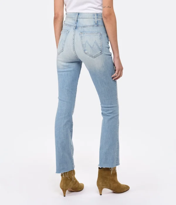 MOTHER Jean The Hustler Ankle Fray Denim Bleu Crossroads boutiqued en ligne 6