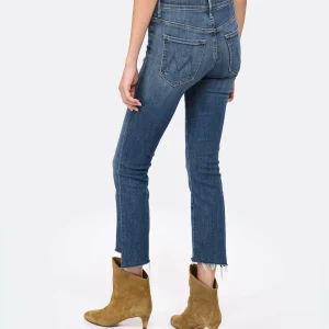 MOTHER Jean Insider Crop Step Fray Jean Denim Bleu Girl Crush Livraison Standard/Rapide 15