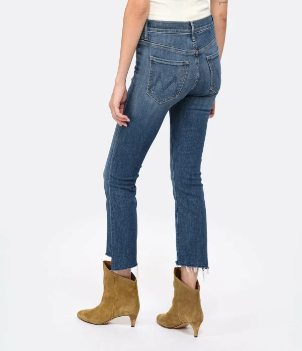 MOTHER Jean Insider Crop Step Fray Jean Denim Bleu Girl Crush Livraison Standard/Rapide 6