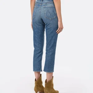 MOTHER Jean The Tomcat Jean Denim Bleu Kneeling On Stones boutique en france 15