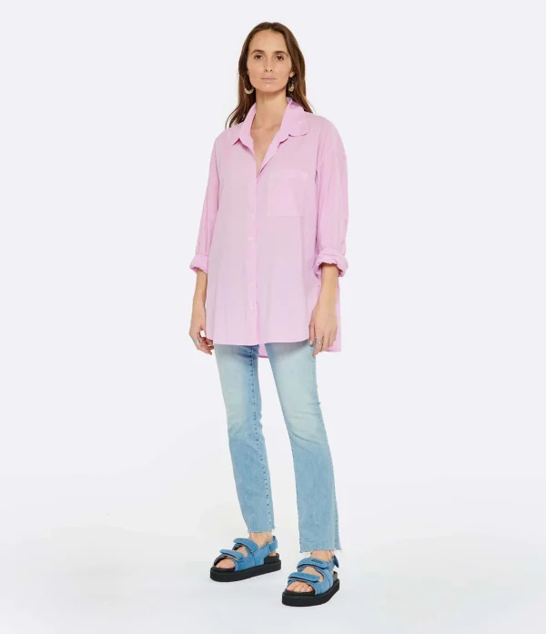 MOTHER Jean The Hustler Ankle Fray Denim Bleu Crossroads boutiqued en ligne 8