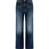 beauté MOTHER Jean The Rambler Zip Ankle Superior Denim Bleu Let’S Wine About It 17