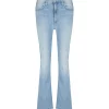 MOTHER Jean The Hustler Ankle Fray Denim Bleu Crossroads boutiqued en ligne 28