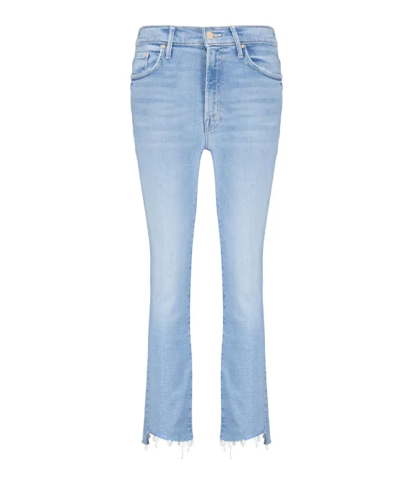 Authenticité garantie MOTHER Jean The Insider Crop Step Fray Denim Bleu Limited 1