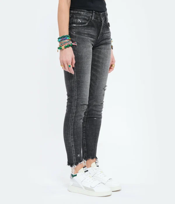 MOUSSY VINTAGE Jean Checotah Skinny Denim Noir Authentic Original licence 5