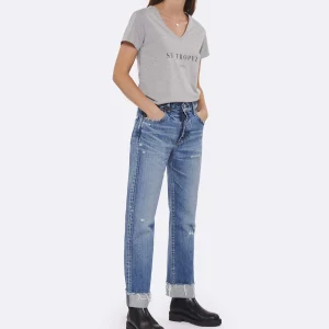 MOUSSY VINTAGE Jean Franconia Straight Denim Bleu Promotio de vente 13