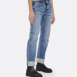 MOUSSY VINTAGE Jean Franconia Straight Denim Bleu Promotio de vente 15