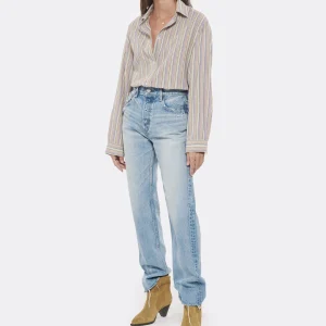 luxe soldes MOUSSY VINTAGE Jean Ashleys Wide Straight Denim Bleu 14