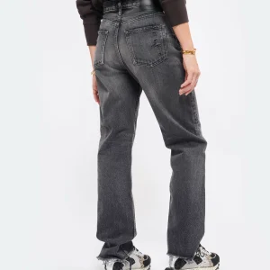 MOUSSY VINTAGE Jean Ashleys Wide Straight Denim Noir boutique pas cher 22