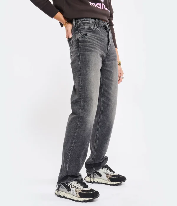 MOUSSY VINTAGE Jean Ashleys Wide Straight Denim Noir boutique pas cher 6