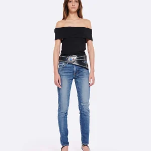 MOUSSY VINTAGE Jean MV Edgerton Skinny-L Denim Bleu Foncé en ligne 11