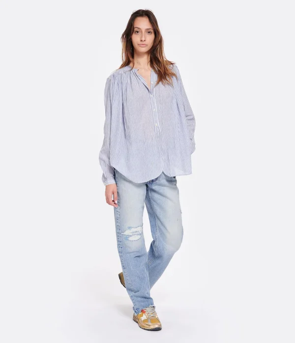 en ligne vente MOUSSY VINTAGE Jean MV Brighton Wide Straight Denim Bleu Clair 4