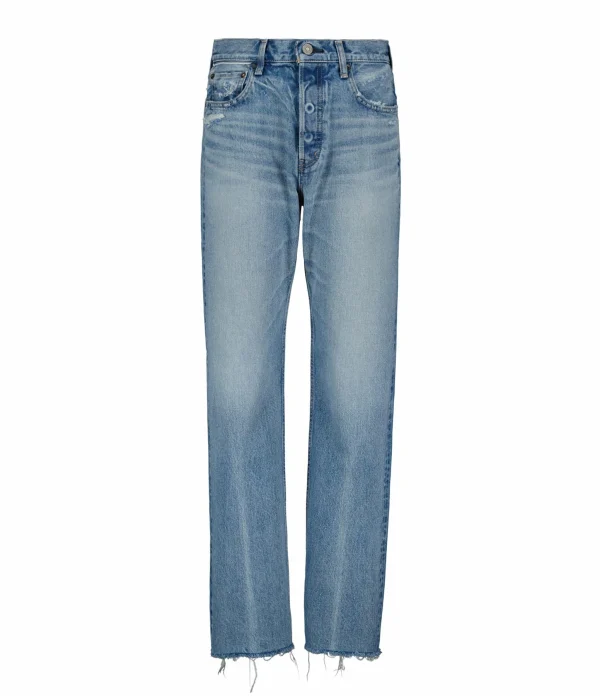 luxe soldes MOUSSY VINTAGE Jean Ashleys Wide Straight Denim Bleu 1