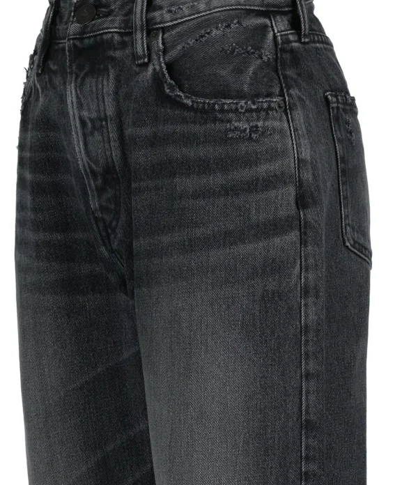 MOUSSY VINTAGE Jean Ashleys Wide Straight Denim Noir boutique pas cher 3