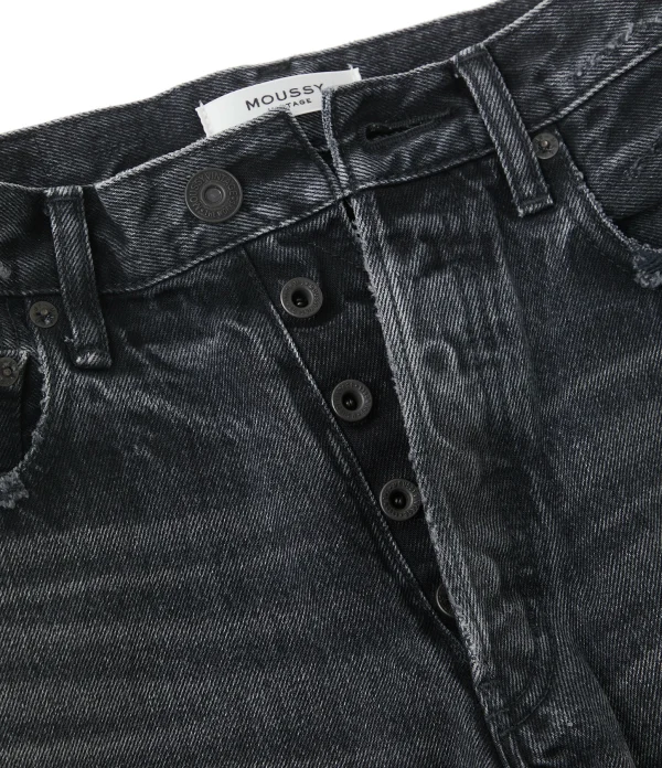 MOUSSY VINTAGE Jean Ashleys Wide Straight Denim Noir boutique pas cher 4