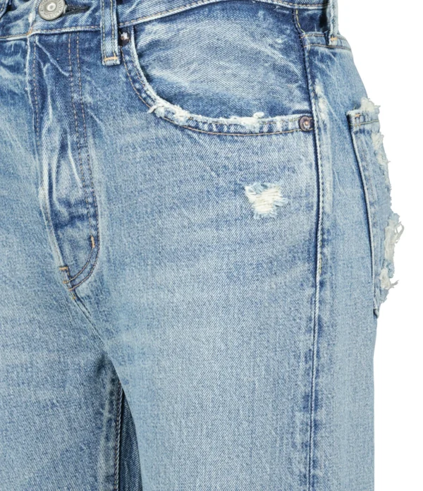 MOUSSY VINTAGE Jean MV Browncroft Tapered Denim Bleu Délavé shopping pas cher 3