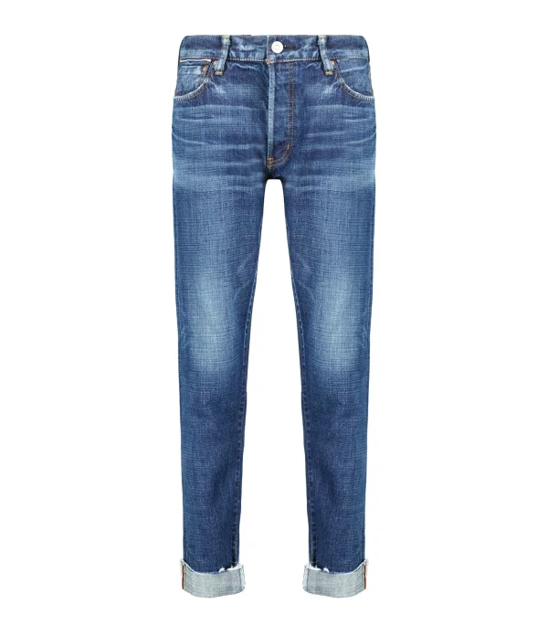 SOLDES TOUT À MOUSSY VINTAGE Jean Mv Angla Tapered Mid Denim Bleu Foncé 1