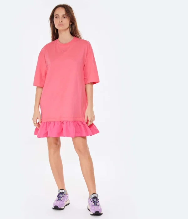 soldes pas cher MSGM Robe Coton Fuschia 4