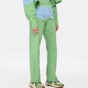 MSGM Pantalon Coton Vert boutiqued pas cher 13