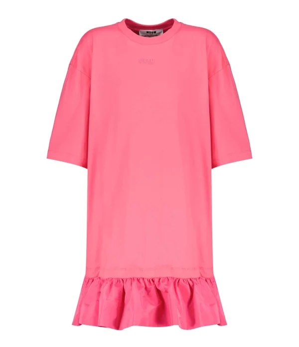 soldes pas cher MSGM Robe Coton Fuschia 1