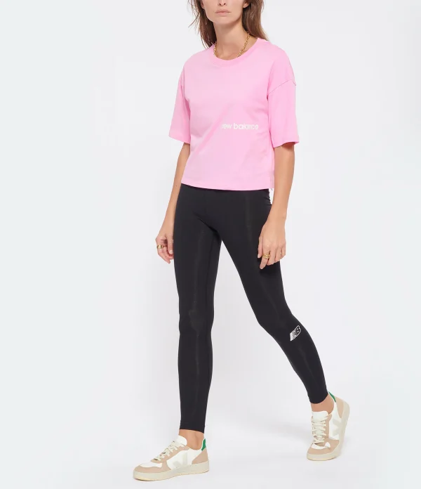 New Balance Tee-shirt NB Essentials Graphic Coton Orbit Pink site soldes 5