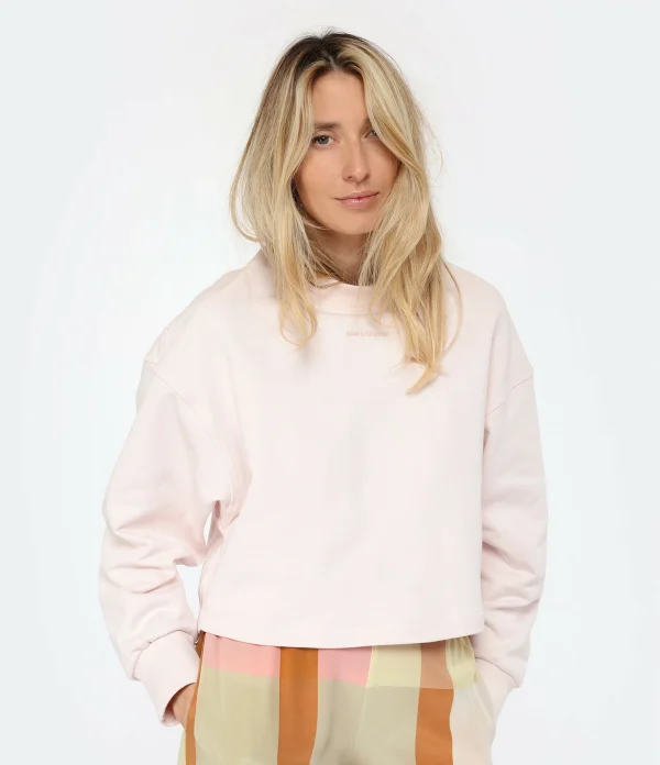 en ligne officielle New Balance Sweatshirt NB Athletics Coton Rose Clair 4