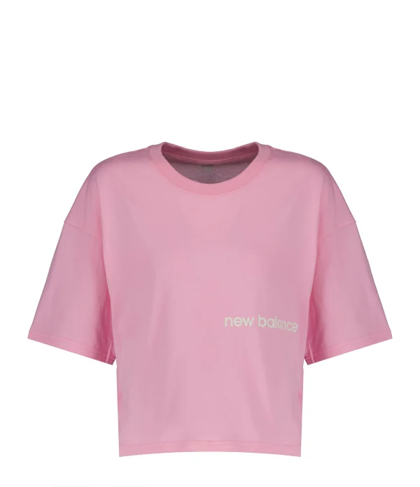 New Balance Tee-shirt NB Essentials Graphic Coton Orbit Pink site soldes 1