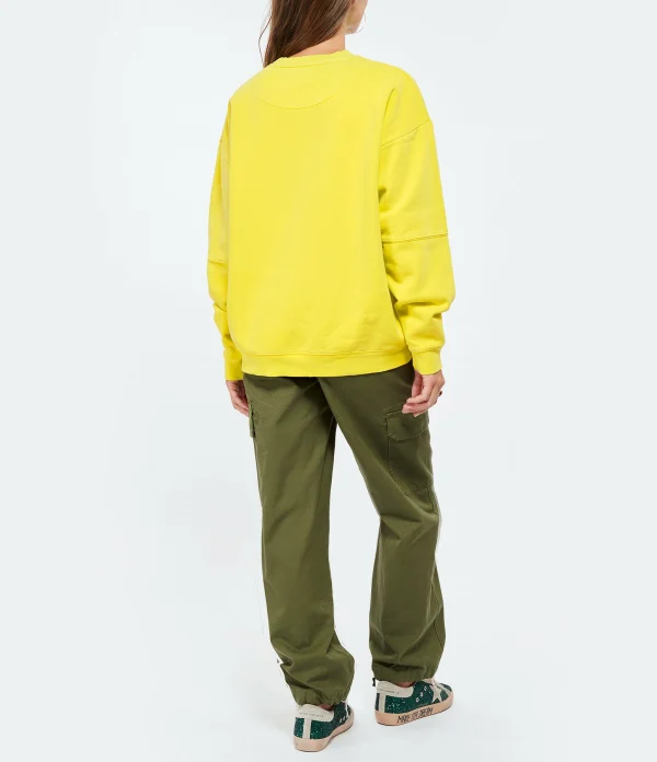 NEWTONE Sweatshirt Roller City Coton Jaune Sun des prix incroyables 5