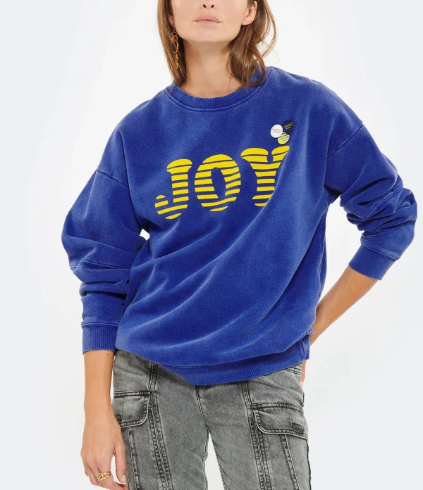 Large choix en ligne NEWTONE Sweatshirt Roller Joy Coton Bleu Royal 3