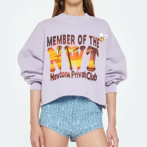 design à la mode NEWTONE Sweatshirt Porter Sunset Coton Lilas 8