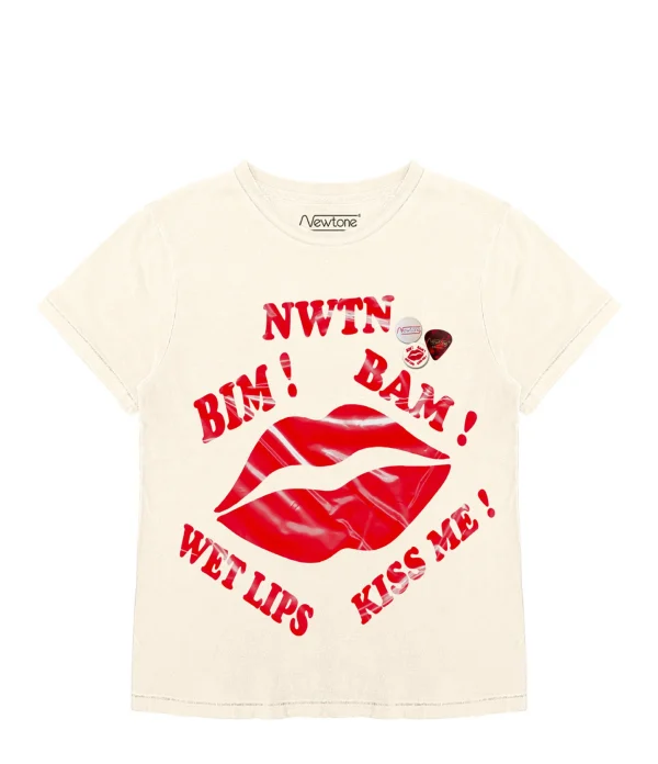 NEWTONE Tee-shirt Starlight Wet Lips Coton Naturel Authenticité garantie 1