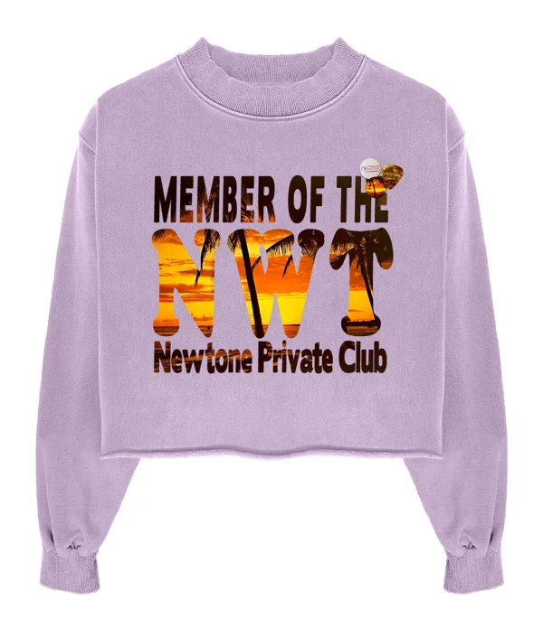 design à la mode NEWTONE Sweatshirt Porter Sunset Coton Lilas 1