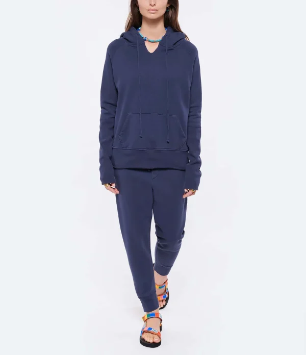 NILI LOTAN Sweatshirt Hoodie Janie Coton Bleu Marine Meilleur Prix 6