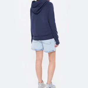 NILI LOTAN Sweatshirt Hoodie Janie Coton Bleu Marine Meilleur Prix 13