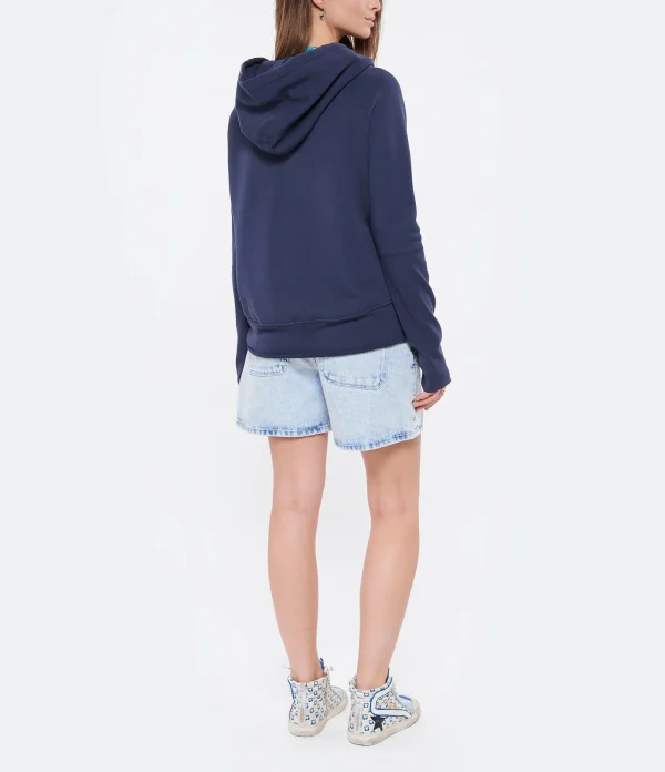 NILI LOTAN Sweatshirt Hoodie Janie Coton Bleu Marine Meilleur Prix 5