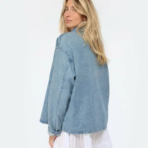 NILI LOTAN Blouse Harper Denim Bleu Délavé Retour gratuit en magasin. 13