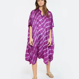 dernière tendance NOUS Robe Kaftan Sam Rayures Violet 11