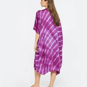 dernière tendance NOUS Robe Kaftan Sam Rayures Violet 15