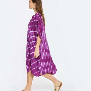 dernière tendance NOUS Robe Kaftan Sam Rayures Violet 13