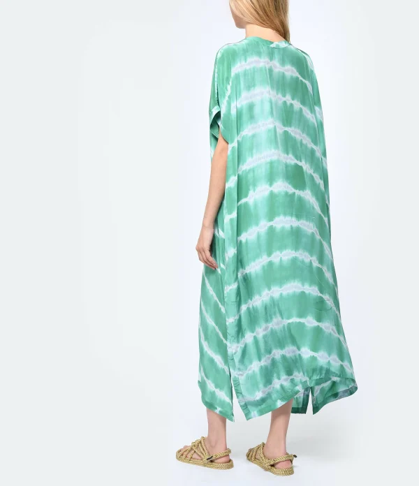 NOUS Kaftan Palma Diagonal Rayures Vert De Qualité 5