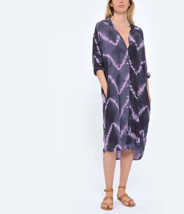 magasin solde NOUS Robe Florence Zig Zag Violet 4