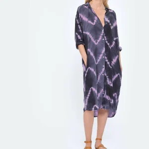 NOUS Robe Florence Zig Zag Violet Top ventes 10