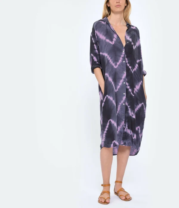 NOUS Robe Florence Zig Zag Violet Top ventes 4