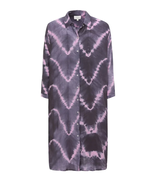 NOUS Robe Florence Zig Zag Violet Top ventes 1