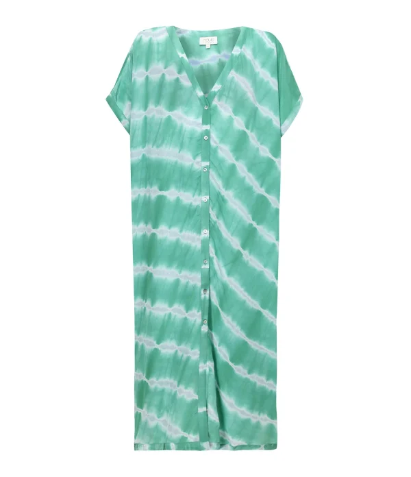 NOUS Kaftan Palma Diagonal Rayures Vert De Qualité 1