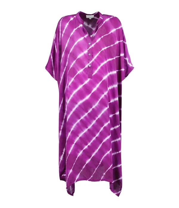 dernière tendance NOUS Robe Kaftan Sam Rayures Violet 1